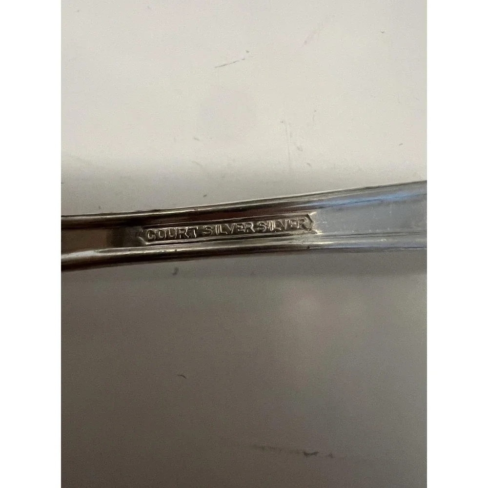 Vintage 1930s Court Silver Plate Butter Spreader Knives - Set‎ of 5